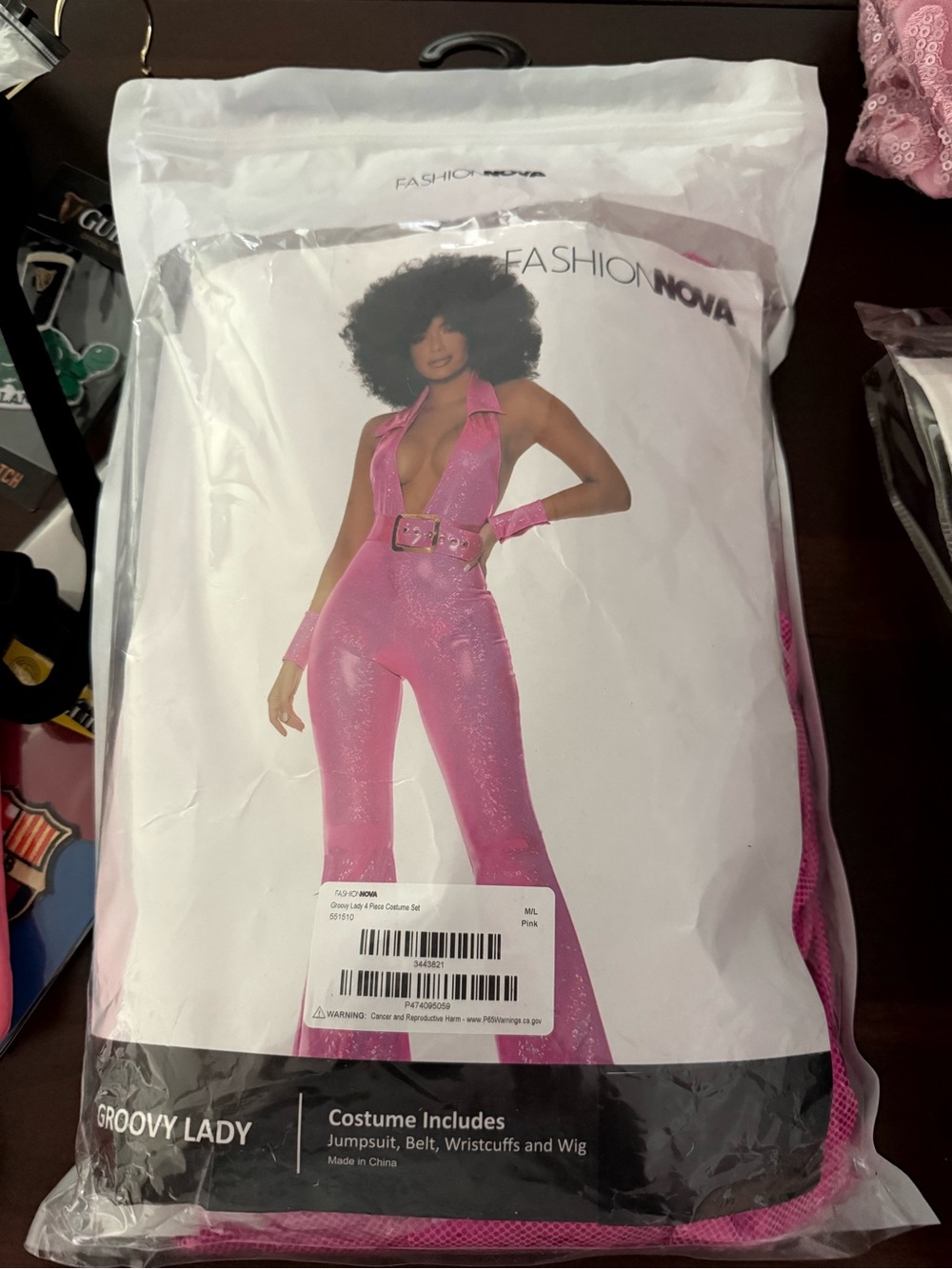 Pink Groovy Lady Jumpsuit size M/L